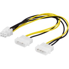 Adapterkabel 2x4-pin till 6-pin PCI-E
